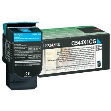 Lexmark X 548 DE Tonerkassett cyan 4.000 sidor, extra hög kapacitet return on Productcaster.