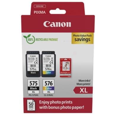 Canon Pixma TS 3550 i Multipack PG-575XL + CL-576XL + 50 ark fotopapir on Productcaster.