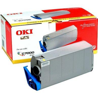 Oki C7550N Tonerkassett gul on Productcaster.