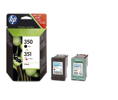 Hp OfficeJet J5740 HP 350/351 2-pakning, svart/tre farger on Productcaster.