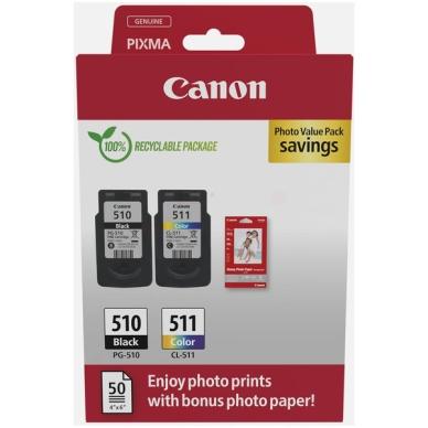 Canon PIXMA MP280 Multipack PG-510 & CL-511 + 50 ark fotopapir on Productcaster.