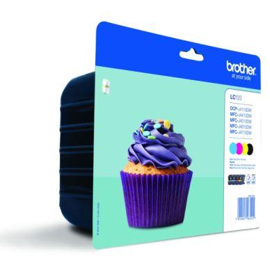 Brother DCP J752DW Brother LC-123 Blekkpatron MultiPack Bk,C,M,Y on Productcaster.