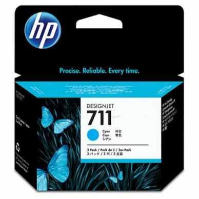 Hp DesignJet T 130 HP 711 Blækpatron Multipack 3xCyan on Productcaster.