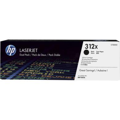 Hp Color LaserJet Pro MFP M476dw Tonerkassett (312X) svart (2-pack) 2x4.400 sider on Productcaster.