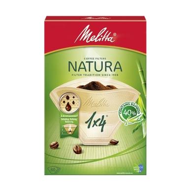 Melitta Kaffefilter Natura 1x4 Ubleget, 80 stk. on Productcaster.