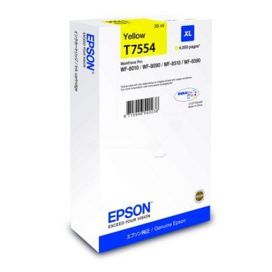 Epson WorkForce Pro WF-8090 D3TWC EPSON T7554 Blækpatron Gul on Productcaster.