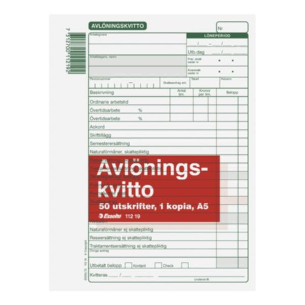 Blankett avlön.kv.A5 2x50 st fl.karbon on Productcaster.