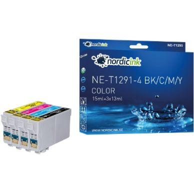 Epson WF-3520 XL Paket med 4 st kompatibla Blekkpatroner. BK/C/M/Y on Productcaster.