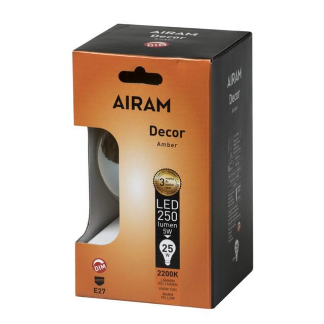 Airam LED DEC FG AM G95 5W/822 E27 DIM on Productcaster.