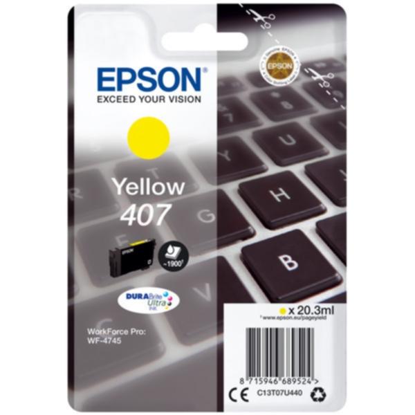 Epson 407 Mustepatruuna Keltainen on Productcaster.