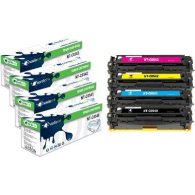 Yhteensopiva Hp Color LaserJet CM 1312 WI MFP Paket med 4 st kompatibla toners. BK/C/M/Y on Productcaster.