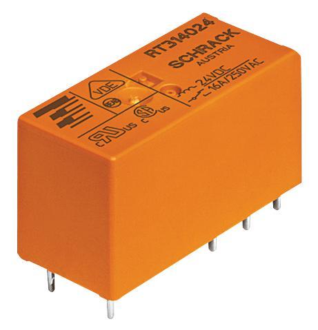 Schrack - Te Connectivity PCB Power Relay, DPDT, DC Monostable, 5V DC, 8A on Productcaster.