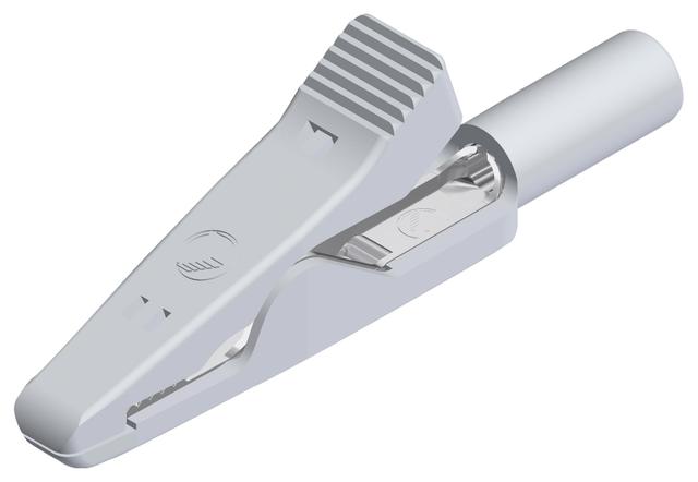 Hirschmann Test And Measurement Insulated Crocodile Clip, 2mm, 8A, White on Productcaster.