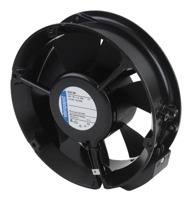 Ebm-papst DC Axial Circular Fan, Ball Bearing, 24V, 172 x 172 x 51mm on Productcaster.