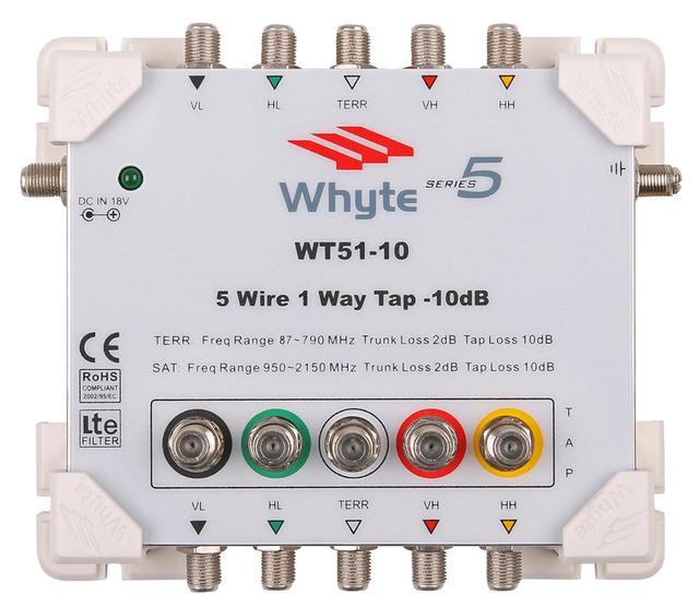 Whyte WT51-10 Series 5 5-Wire, 1-Way Tap, 10dB Loss on Productcaster.