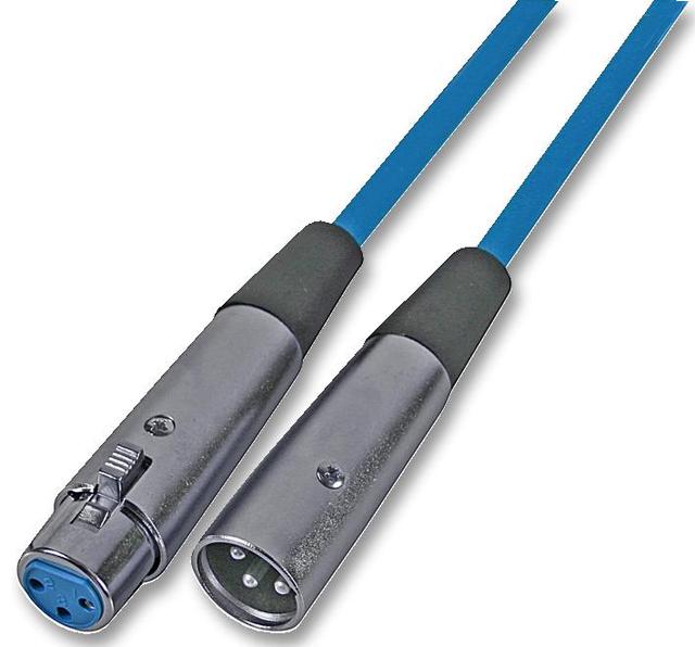 Soundlab 3 Pin XLR Male to Female Klotz Patch Lead,1m Blue on Productcaster.