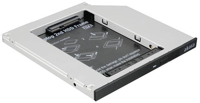 Akasa N.Stor ODD Enclosure for 7/9.5mm 2.5" SATA HDD/SSD on Productcaster.