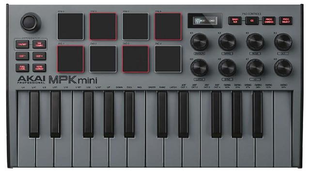 Akai MPK MINI MKIII - USB MIDI Keyboard, Grey on Productcaster.