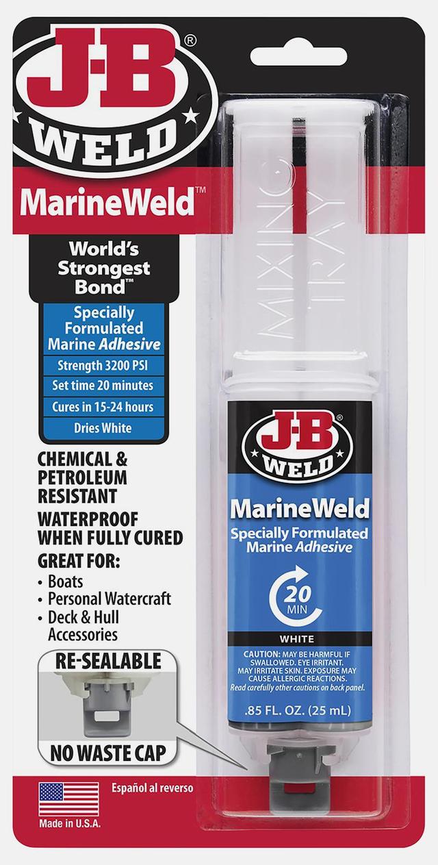 Jb Weld MarineWeld Cold Weld 2 Part Specially Formulated Marine Adhesive Syringe, 25ml on Productcaster.