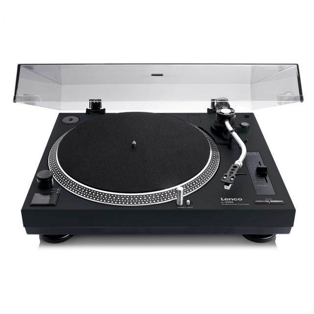 Lenco L-3808 Direct Drive USB DJ Turntable, Black on Productcaster.