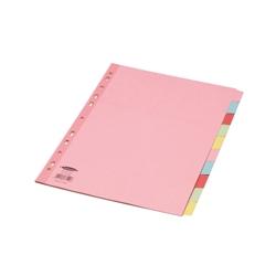 Concord Subject Dividers 160gsm Reinforced 10-Part - 77199/71 | Assorted on Productcaster.