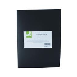 A4 Q-Connect Polypropylene Display Book 20 Pocket Black Ref | Plastic on Productcaster.