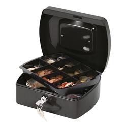 Q-Connect Cash Box 8 Inch Black Ref KF02602 on Productcaster.