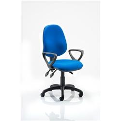 Eclipse III Lever Task Operator Chair Blue With Loop Arms Ref on Productcaster.