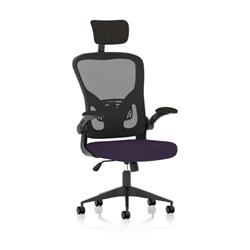 Ace Executive Fabric Seat Tansy | Purple Mesh Chair With Folding Arms on Productcaster.