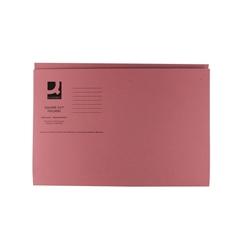 Q-Connect Square Cut Folder Mediumweight 250gsm Foolscap - KF01187 | Pink on Productcaster.