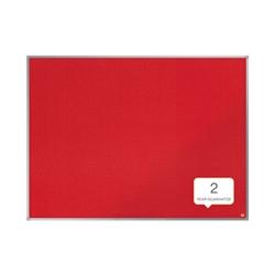 Quartet Felt Notice Board Aluminium Trim 1200x900mm Red - 1904067 on Productcaster.