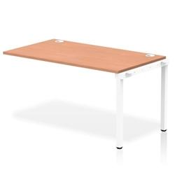 Impulse Bench Single Row Ext Kit 1400 White Frame Bench Desk Beech on Productcaster.