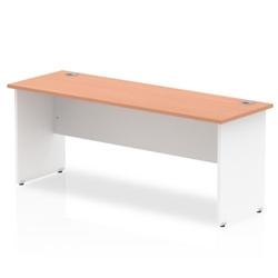 Office Desk Impulse 180cm Slimline Desk Panel End Leg, Beech / White on Productcaster.
