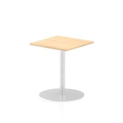 Italia 600mm Poseur Square Table Maple Top 725mm High Leg | on Productcaster.