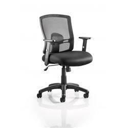 Portland Task Operator Chair Black Mesh & Arms on Productcaster.