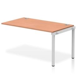 Impulse Bench Single Row Ext Kit 1400 Silver Frame Bench Desk Beech on Productcaster.