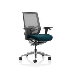 Ergo Click Bespoke Fabric Seat Maringa Teal Black Mesh Back | Green on Productcaster.