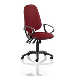 Eclipse X-Large III Lever Task Operator Chair Chilli Colour in Brown on Productcaster.