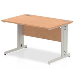 Impulse Cable Managed 1200 Rectangle Desk Oak on Productcaster.