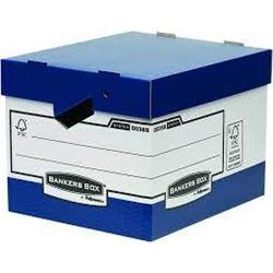 Bankers Box by Fellowes Ergo Stor Heavy Duty Pack 10 - 0038801 | Blue & White on Productcaster.