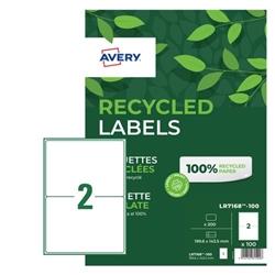 Avery Addressing Labels Laser Recycled 2 per Sheet 199.6x143.5mm White on Productcaster.