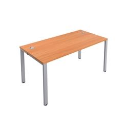 Cb 1 Person Bench Desk 1600 X 800 Cable Port Beech-Silver on Productcaster.