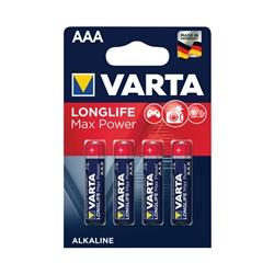 Varta Longlife Max Power AAA Battery Pack of 4 04703101404 on Productcaster.