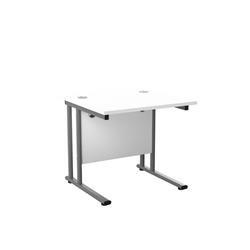 Allegro 800 X 800 Rectangular Workstation Desk Cantilever White/Silver on Productcaster.