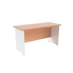 Mezzo Panel 1400 X 600 Rectangular Workstation - OPP1460PWHBE | White on Productcaster.