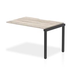 Evolve Plus 1200mm Single Row Bench Desk Ext Kit Grey Oak/Black on Productcaster.