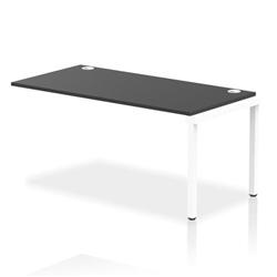 Impulse Bench Single Row Ext Kit 1600 White Frame Bench Desk Black on Productcaster.