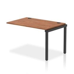 Impulse Bench Single Row Ext Kit 1200 Black Frame Bench Desk Walnut on Productcaster.
