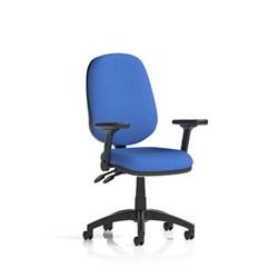 Eclipse Plus II Operator Chair Blue Adjustable Folding Arms on Productcaster.