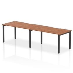 Evolve Plus 1400mm Single Row 2 Person Bench Desk Walnut/Black on Productcaster.